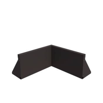 Stalen keerwand - Binnenhoek - 50 x 50 x 30 cm - RAL7016 mat (antraciet grijs)