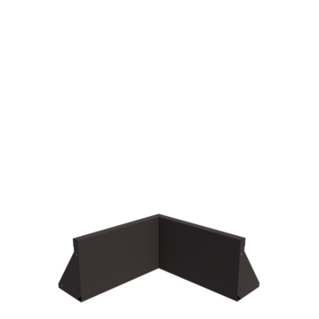 Stalen keerwand - Binnenhoek - 50 x 50 x 30 cm - Andere RAL kleur