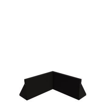 Stalen keerwand - Binnenhoek - 50 x 50 x 30 cm - RAL9005 mat (zwart)