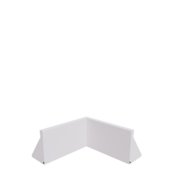 Stalen keerwand - Binnenhoek - 50 x 50 x 30 cm - RAL9010 mat (wit)