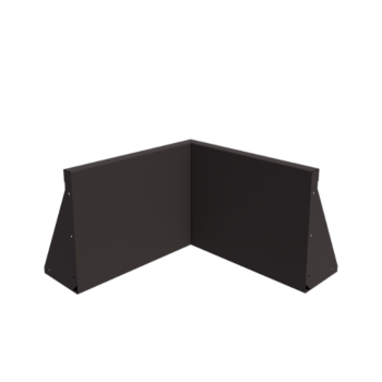 Stalen keerwand - Binnenhoek - 50 x 50 x 40 cm - RAL7016 mat (antraciet grijs)