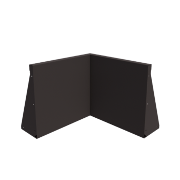 Stalen keerwand - Binnenhoek - 50 x 50 x 50 cm - RAL7016 mat (antraciet grijs)