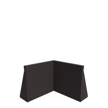 Stalen keerwand - Binnenhoek - 50 x 50 x 50 cm - RAL7016 mat (antraciet grijs)