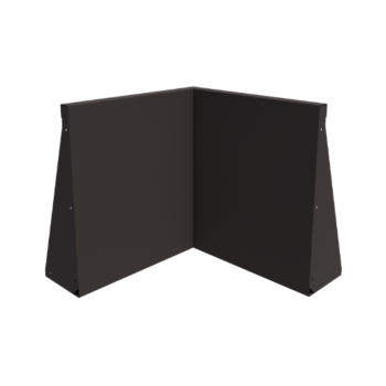 Stalen keerwand - Binnenhoek - 50 x 50 x 60 cm - RAL7016 mat (antraciet grijs)