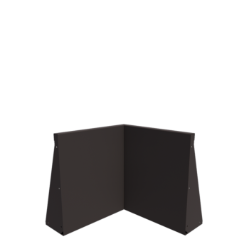 Stalen keerwand - Binnenhoek - 50 x 50 x 60 cm - RAL7016 mat (antraciet grijs)