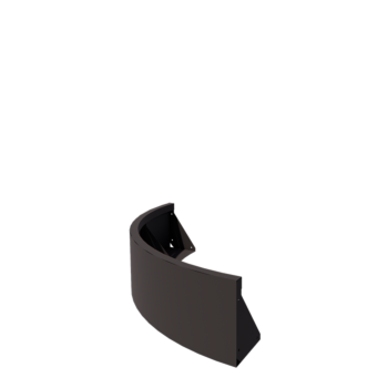 Stalen keerwand - Buitenbocht - 100 x 100 x 30 cm - RAL7016 matt (antraciet grijs)