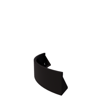 Stalen keerwand - Buitenbocht - 100 x 100 x 30 cm - RAL9005 mat (zwart)