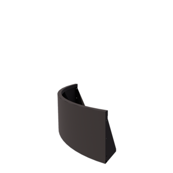 Stalen keerwand - Buitenbocht - 100 x 100 x 40 cm - Andere RAL kleur