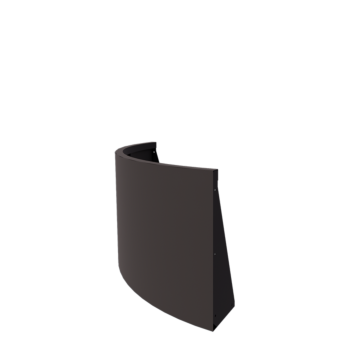 Stalen keerwand - Buitenbocht - 100 x 100 x 60 cm - RAL7016 matt (antraciet grijs)