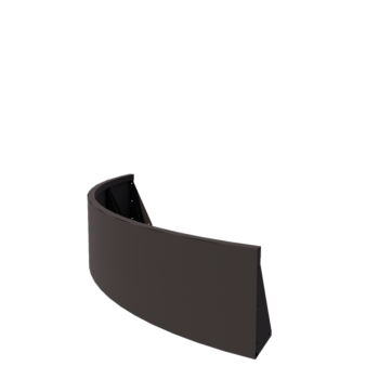 Stalen keerwand - Buitenbocht - 150 x 150 x 40 cm - RAL7016 mat (antraciet grijs)