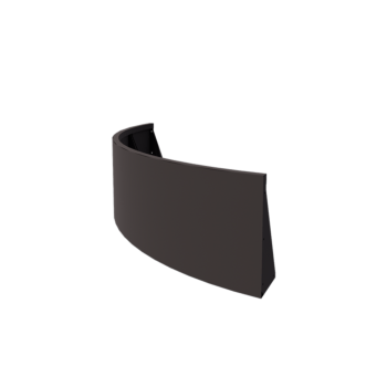 Stalen keerwand - Buitenbocht - 150 x 150 x 50 cm - RAL7016 mat (antraciet grijs)