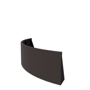 Stalen keerwand - Buitenbocht - 150 x 150 x 50 cm - RAL7016 mat (antraciet grijs)