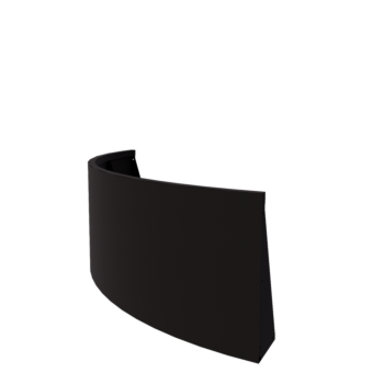 Stalen keerwand - Buitenbocht - 150 x 150 x 60 cm - RAL9005 mat (zwart)