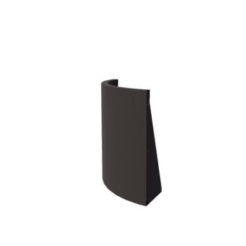 Stalen keerwand - Buitenbocht - 50 x 50 x 60 cm - RAL7016 mat (antraciet grijs)