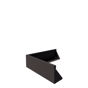 Stalen keerwand - Buitenhoek - 100 x 100 x 30 cm - RAL7016 mat (antraciet grijs)