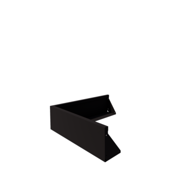 Stalen keerwand - Buitenhoek - 100 x 100 x 30 cm - RAL9005 mat (zwart)