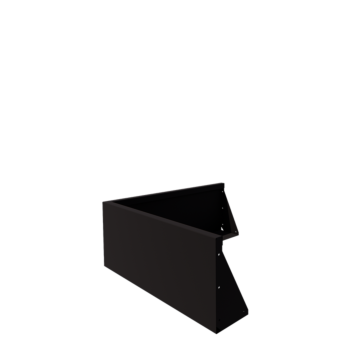 Stalen keerwand - Buitenhoek - 100 x 100 x 40 cm - RAL9005 mat (zwart)