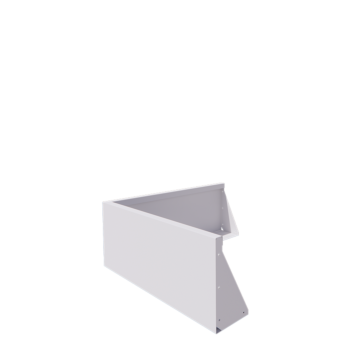Stalen keerwand - Buitenhoek - 100 x 100 x 40 cm - RAL9010 mat (wit)