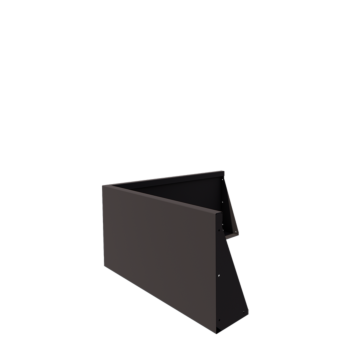 Stalen keerwand - Buitenhoek - 100 x 100 x 50 cm - RAL7016 mat (antraciet grijs)