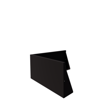 Stalen keerwand - Buitenhoek - 100 x 100 x 50 cm - RAL9005 mat (zwart)