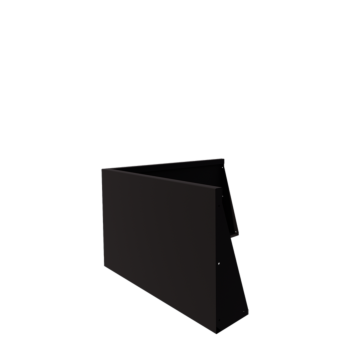 Stalen keerwand - Buitenhoek - 100 x 100 x 60 cm - RAL9005 mat (zwart)