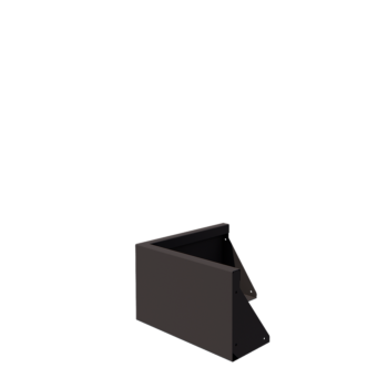 Stalen keerwand - Buitenhoek - 50 x 50 x 30 cm - Andere RAL kleur