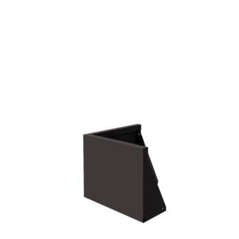 Stalen keerwand - Buitenhoek - 50 x 50 x 40 cm - RAL7016 mat (antraciet grijs)