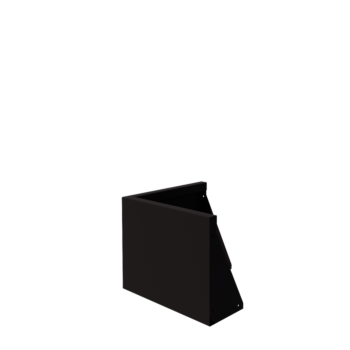 Stalen keerwand - Buitenhoek - 50 x 50 x 40 cm - RAL9005 mat (zwart)