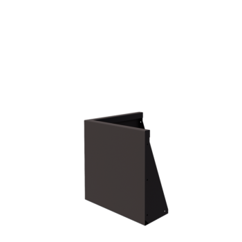 Stalen keerwand - Buitenhoek - 50 x 50 x 50 cm - RAL7016 mat (antraciet grijs)
