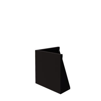 Stalen keerwand - Buitenhoek - 50 x 50 x 50 cm - RAL9005 mat (zwart)