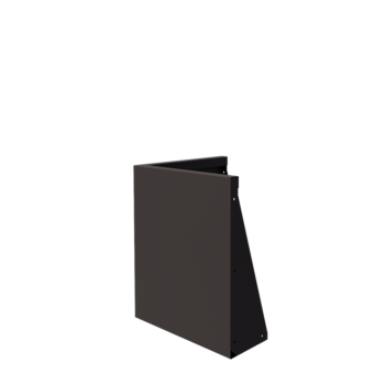 Stalen keerwand - Buitenhoek - 50 x 50 x 60 cm - RAL7016 mat (antraciet grijs)