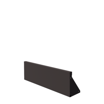 Stalen keerwand - Recht - 100 x 30 cm - RAL7016 mat (antraciet grijs)