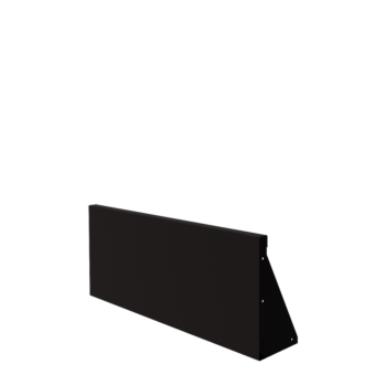Stalen keerwand - Recht - 100 x 40 cm - RAL9005 mat (zwart)