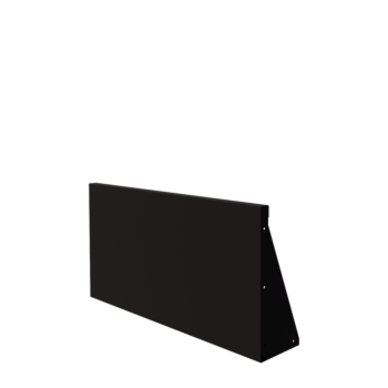 Stalen keerwand - Recht - 100 x 50 cm - RAL9005 mat (zwart)