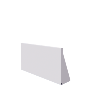 Stalen keerwand - Recht - 100 x 50 cm - RAL9010 mat (wit)