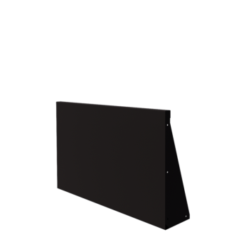 Stalen keerwand - Recht - 100 x 60 cm - RAL9005 mat (zwart)