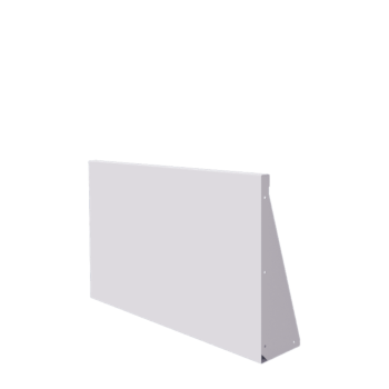 Stalen keerwand - Recht - 100 x 60 cm - RAL9010 mat (wit)