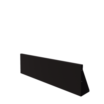 Stalen keerwand - Recht - 150 x 40 cm - RAL9005 mat (zwart)