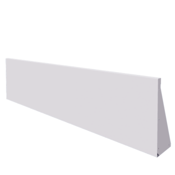 Stalen keerwand - Recht - 200 x 50 cm - RAL9010 mat (wit)