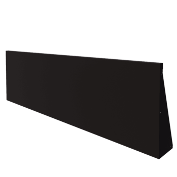 Stalen keerwand - Recht - 200 x 60 cm - RAL9005 mat (zwart)
