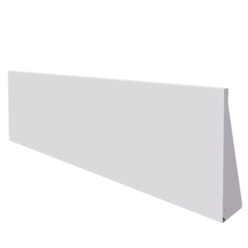 Stalen keerwand - Recht - 200 x 60 cm - RAL9010 mat (wit)