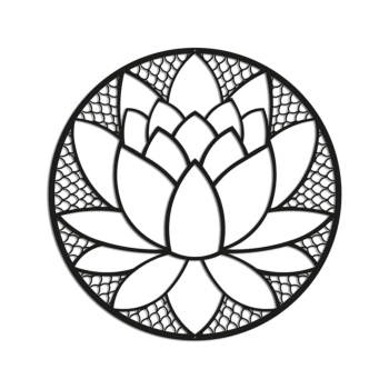 Metalen wanddecoratie Lotusbloem
