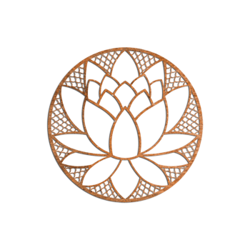 Cortenstaal wanddecoratie Lotusbloem