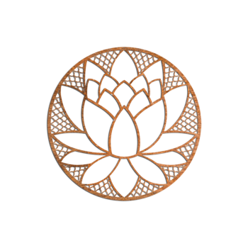 Cortenstaal wanddecoratie - Lotusbloem Small - 50 x 50 cm