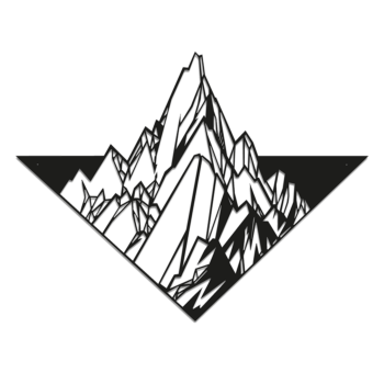 Metalen wanddecoratie - Berg Small - 45,9 x 60 cm