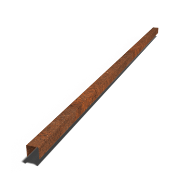 Cortenstaal overzetprofiel 5 x 6 x 5 cm (lengte 240 cm)