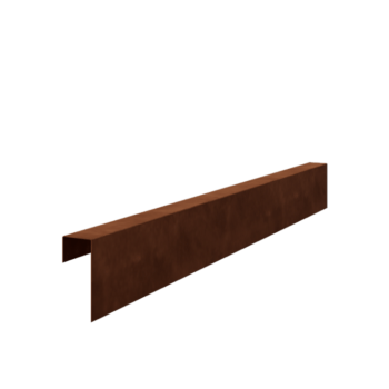 Cortenstaal overzetprofiel - 15 x 6 x 5 cm - 240 cm
