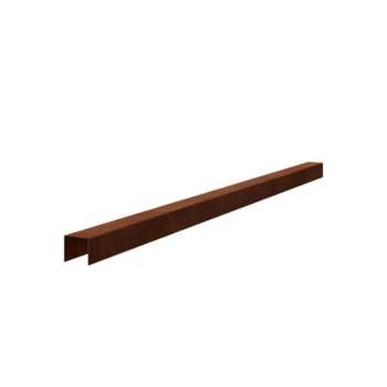 Cortenstaal overzetprofiel - 5 x 5 x 5 cm - 240 cm