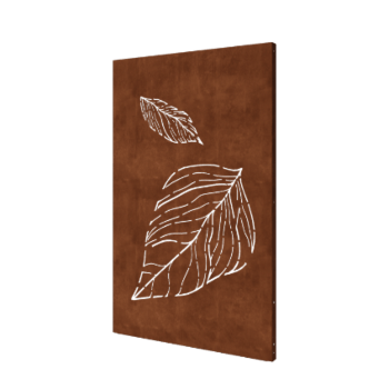 Cortenstaal paneel - Bladeren 2 - 120 x 6 x 190 cm