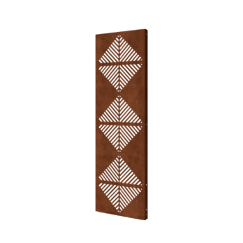 Cortenstaal paneel - lijnen 4 - 60 x 6 x 190 cm